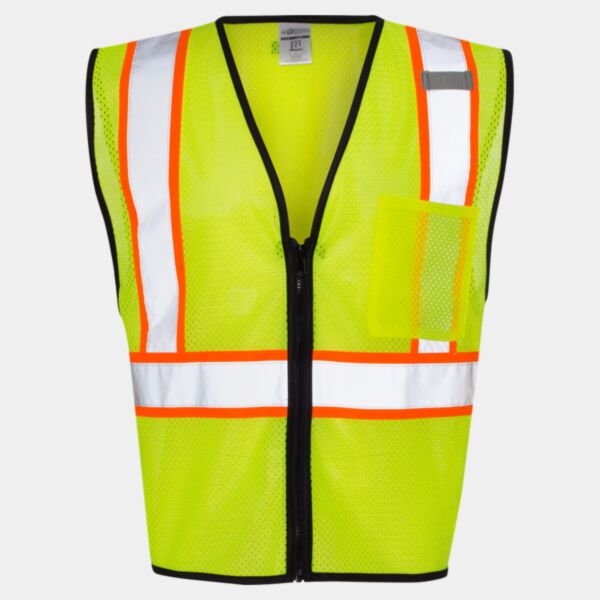 Unisex Economy Contrasting Vest with Zippered Front Thumbnail