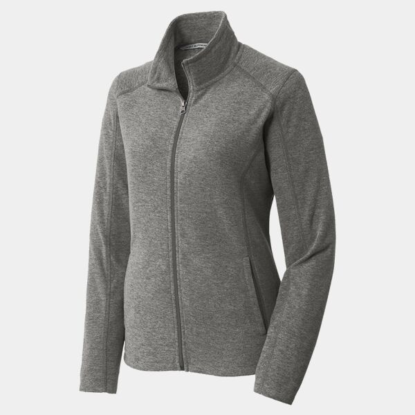 Women's Heather Microfleece Full Zip Jacket Thumbnail