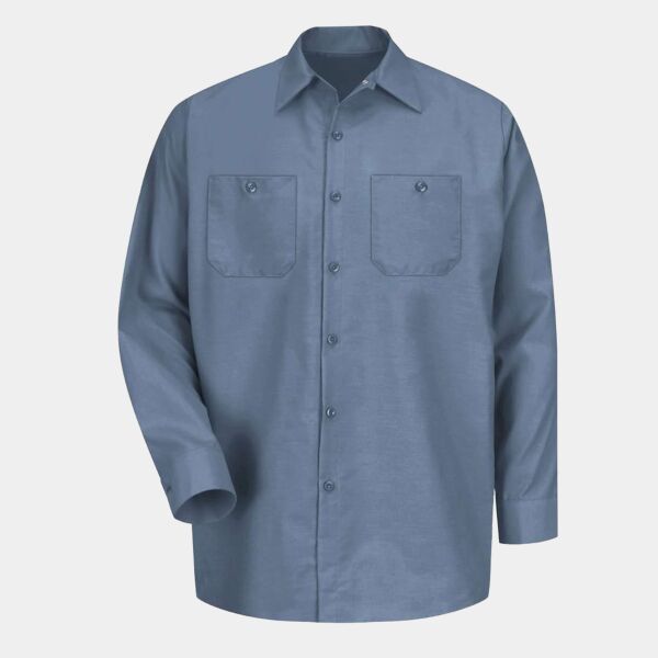 Men's Tall Industrial Long Sleeve Work Shirt Thumbnail